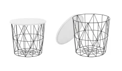 Stolik kawowy Skalba czarny, biały