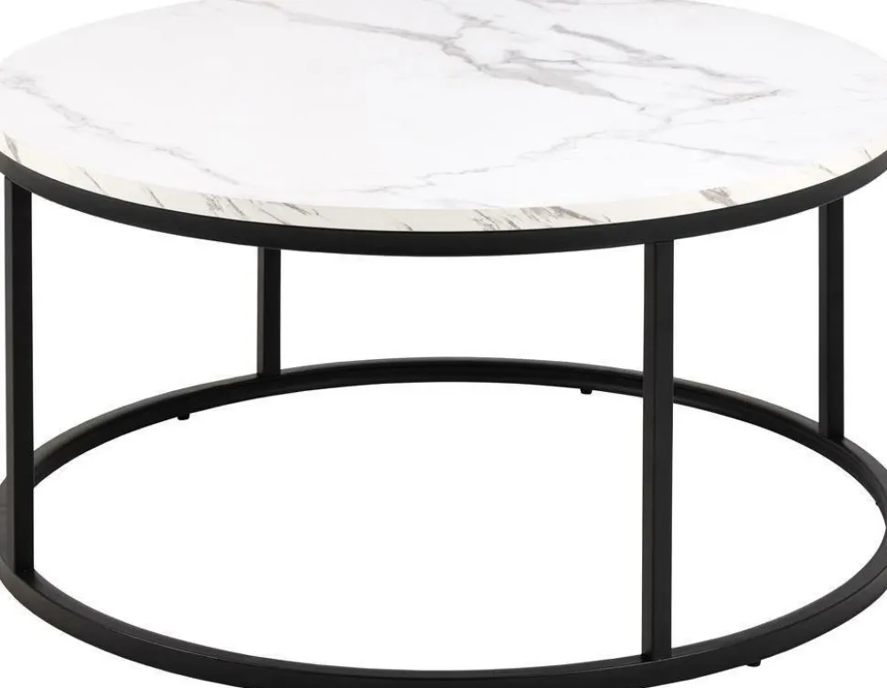 Stolik kawowy Spiro biały/czarny