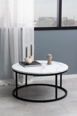 Stolik kawowy Spiro biały/czarny