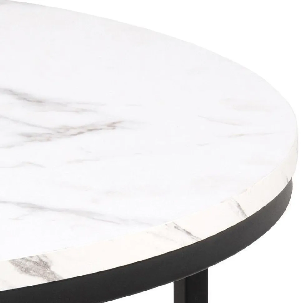 Stolik kawowy Spiro biały/czarny