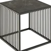 Stolik kawowy Strington 40x40cm marmur czarny