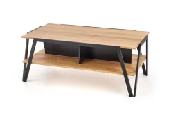 Stolik kawowy Tola czarny / dąb złoty