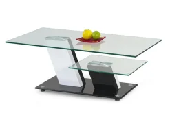 Stolik kawowy Vaness biało-czarny