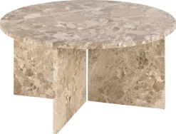 Stolik kawowy Vega okrągły beżowy