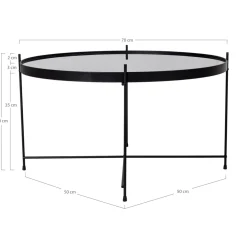 Stolik kawowy Venezia duży czarny