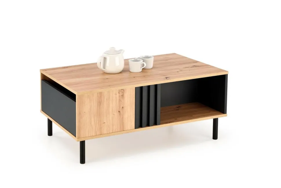 Stolik kawowy Zarak dąb artisan/czarny