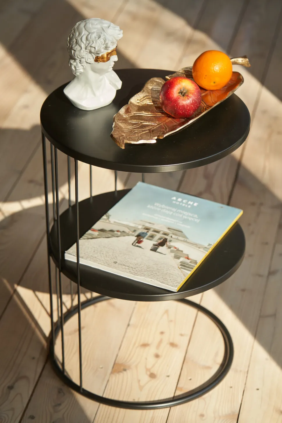 Stolik Kobu okrągły czarny