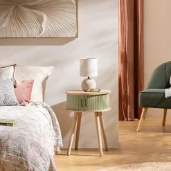 Stolik nocny Nysos szałwia