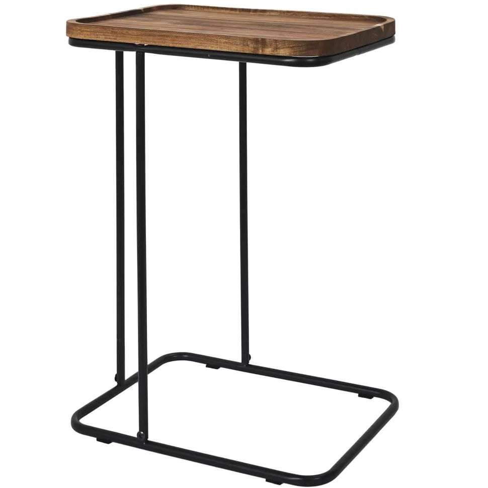 Stolik pomocniczny Meleto akacja/ czarny