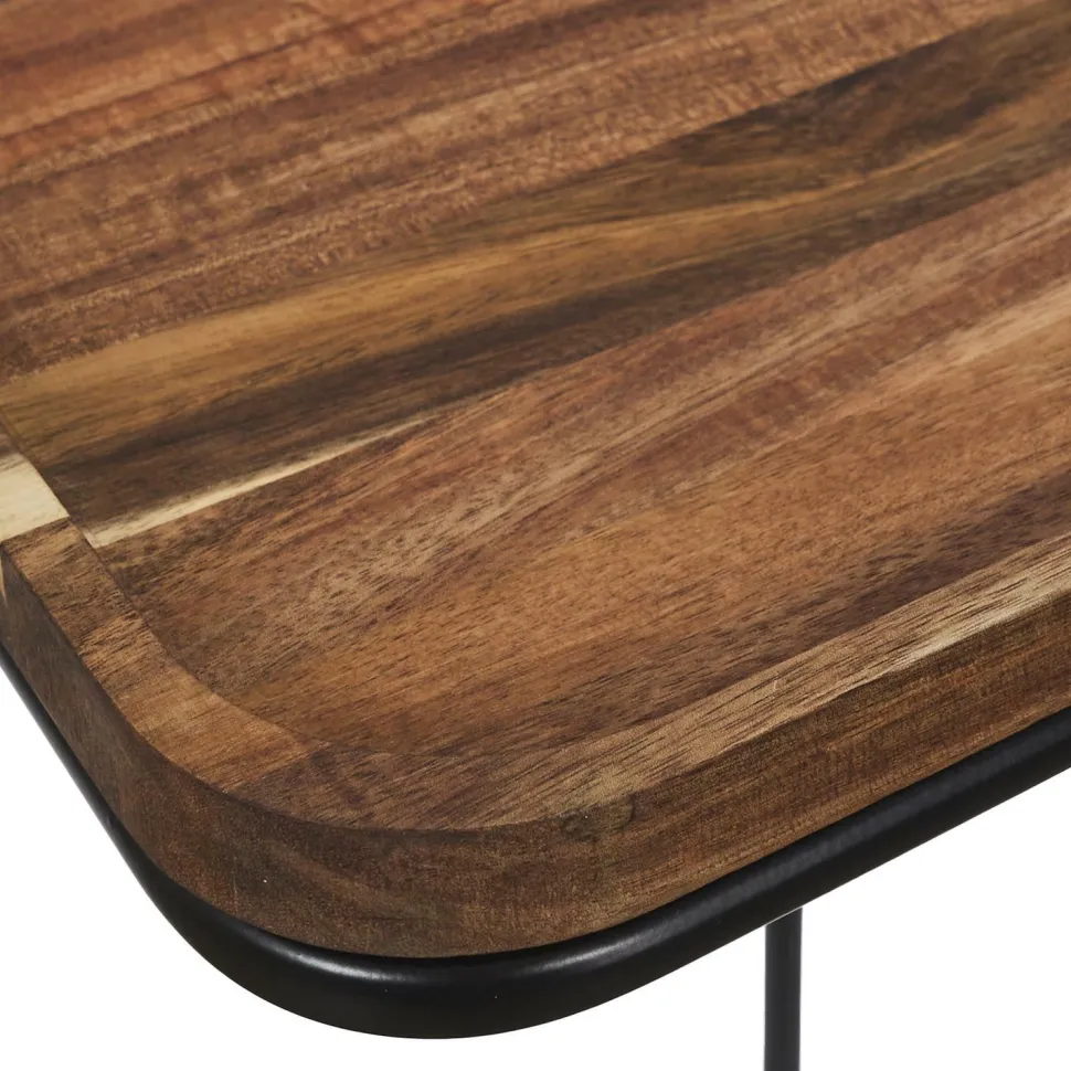 Stolik pomocniczny Meleto akacja/ czarny