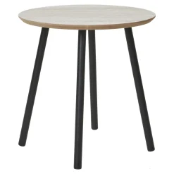 Stolik pomocniczy Aalst 40cm trawertyn/  czarny