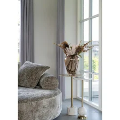 Stolik pomocniczy Salo marmur/złoty