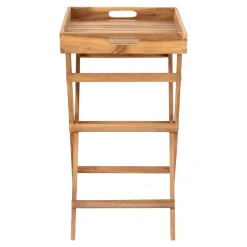 Stolik z tacą Ronda tekowy 29x39cm