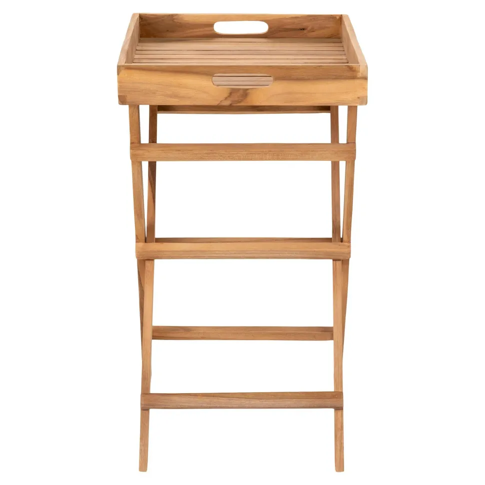 Stolik z tacą Ronda tekowy 29x39cm