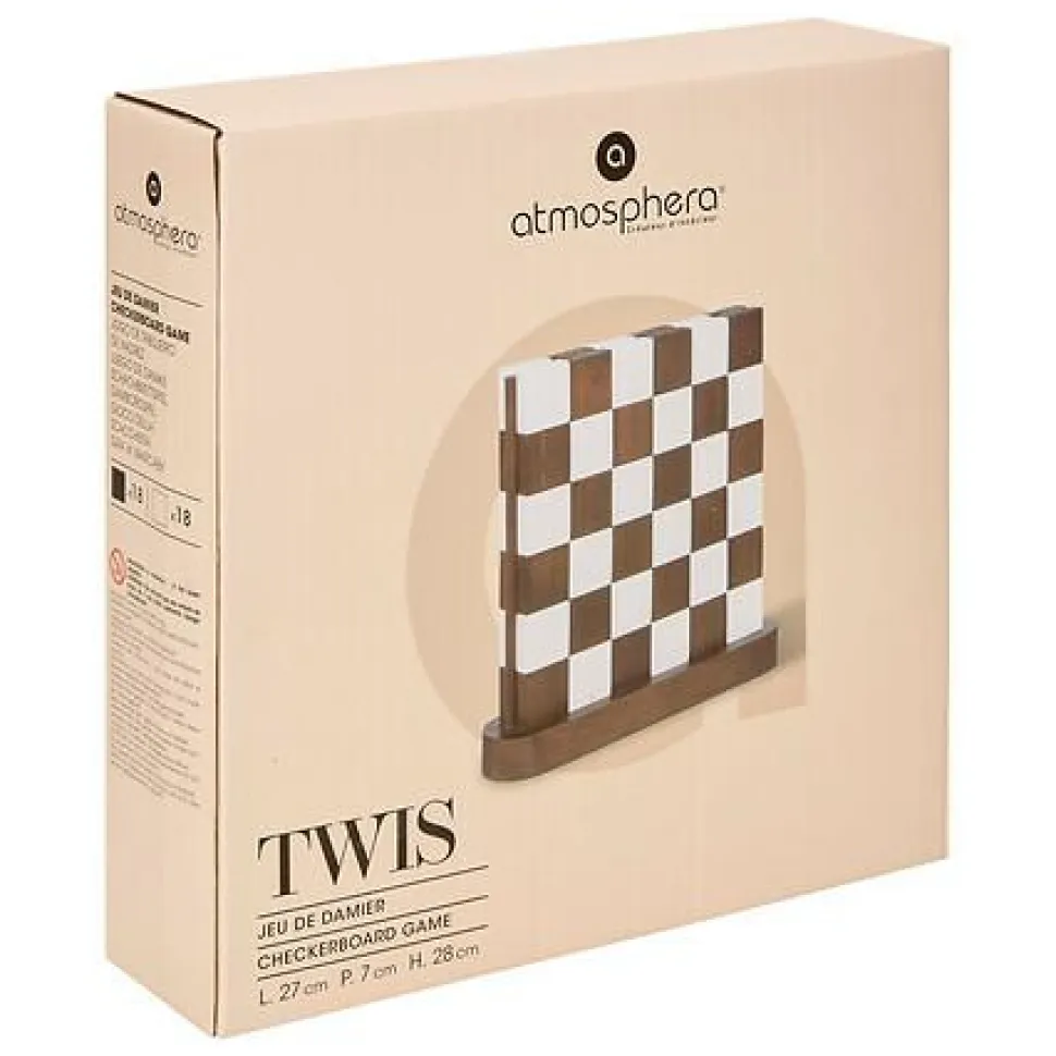 Szachownica Twis 27x28 cm paulownia