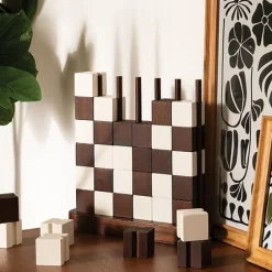 Szachownica Twis 27x28 cm paulownia