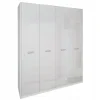 Szafa 4 drzwiowa Bella biały połysk