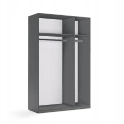 Szafa 3 drzwiowa Della szara