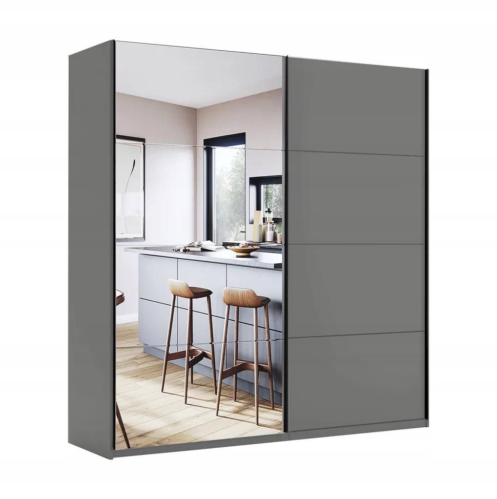 Szafa Della szara z lustrem