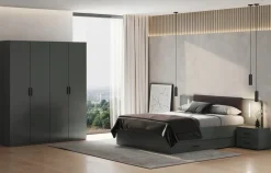 Szafa Della szara z lustrem