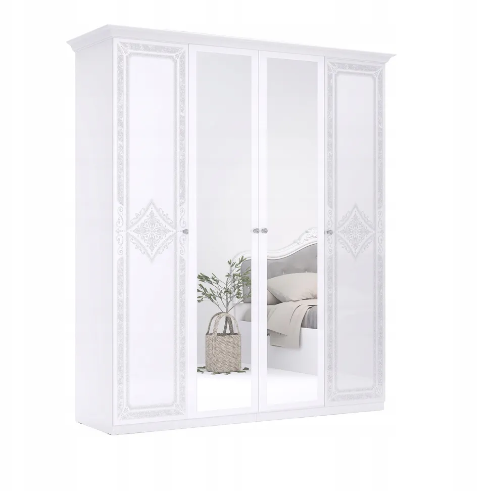 Szafa Diamante 192cm biały połysk