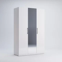 Szafa Flory 3 drzwi z lustrem biała połysk