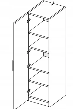Szafa Holly 50cm biały połysk