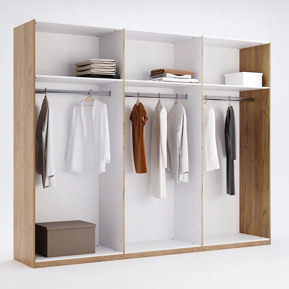 Szafa Lana 6 drzwiowa dąb/szary