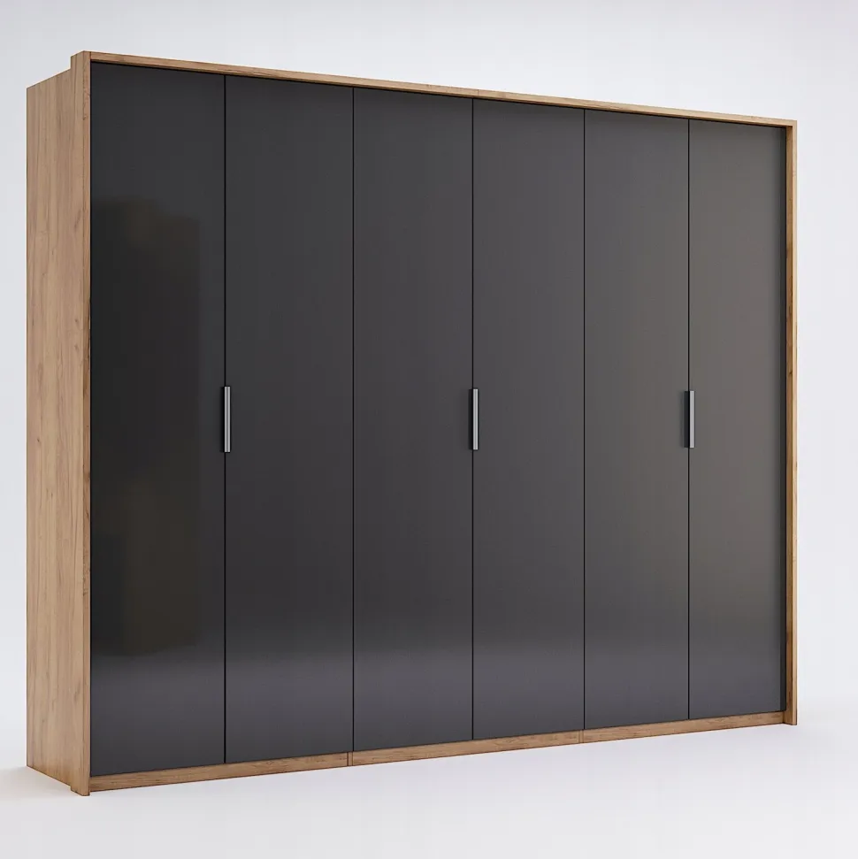 Szafa Lana 6 drzwiowa dąb/szary