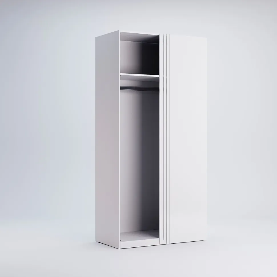 Szafa przesuwna Flory narożna biała połysk