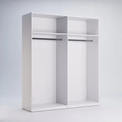 Szafa przesuwna Flory z lustrem 200 cm biały połysk