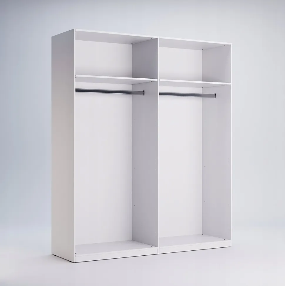 Szafa przesuwna Flory z lustrem 150 cm biały połysk