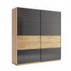 Szafa przesuwna Matle 200cm dąb/szary