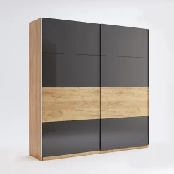 Szafa przesuwna Matle 200cm dąb/szary