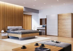 Szafa przesuwna Tissa 150cm II dąb craft/biały połysk