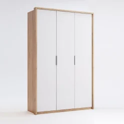 Szafa Tissa 140cm dąb craft/biały połysk