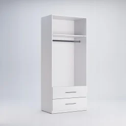 Szafa Tissa 90cm dąb craft/biały połysk