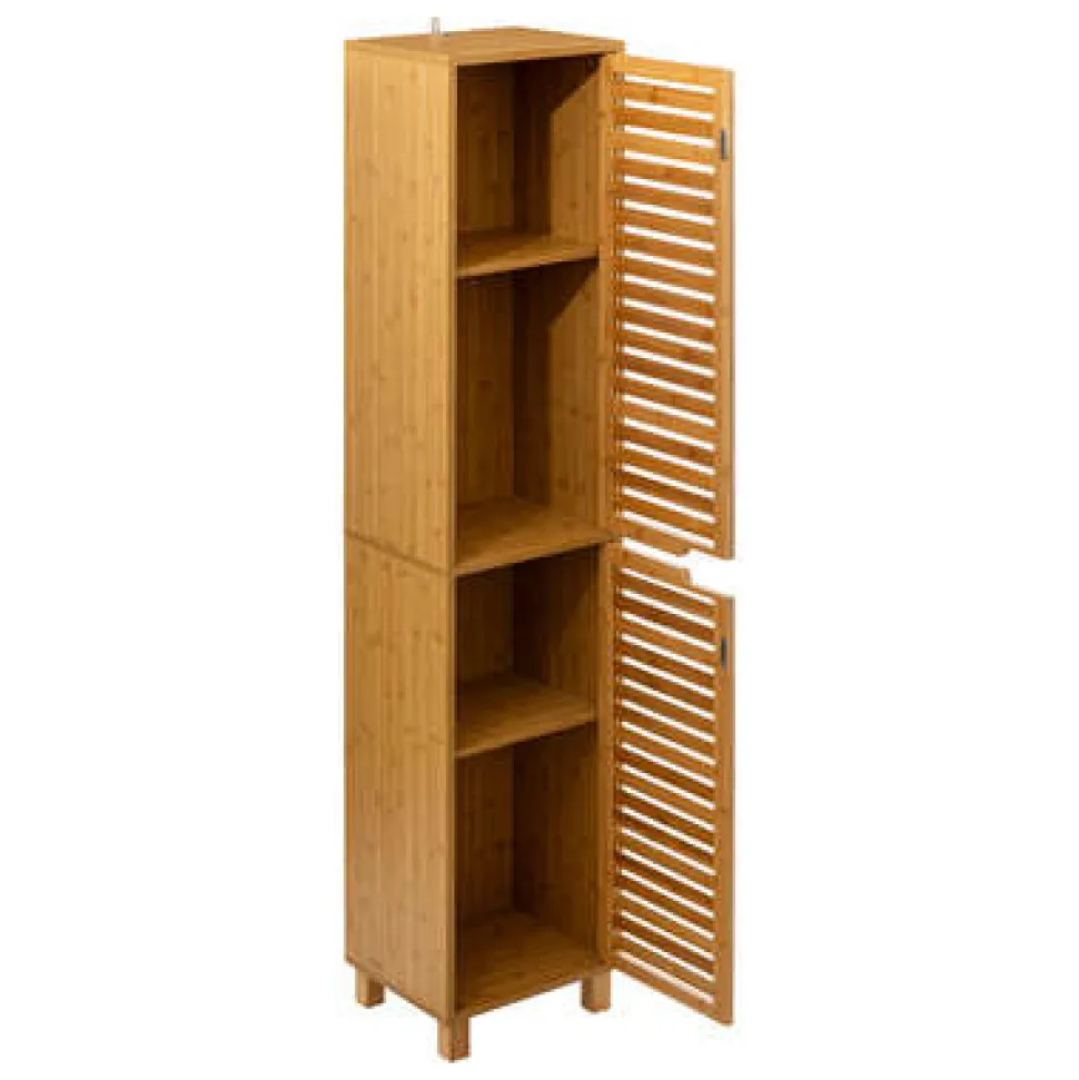 Szafka łazienkowa wysoka Sicela bambusowa