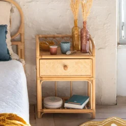 Szafka nocna Aoni rattan naturalny