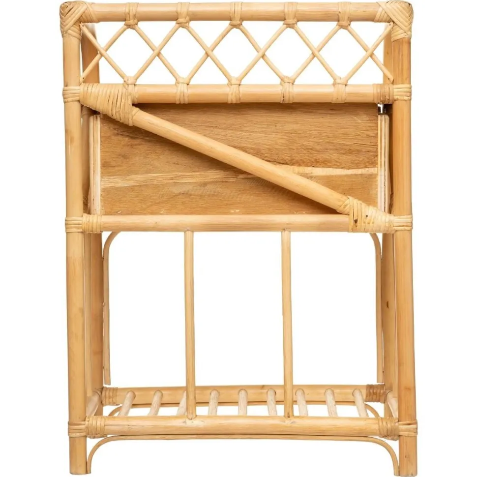 Szafka nocna Aoni rattan naturalny