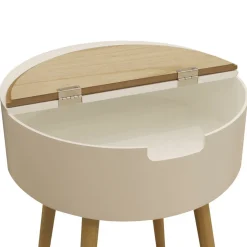 Szafka nocna Azilal biała/ naturalna