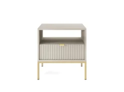 Szafka nocna Delicious ryflowana kaszmir złote nogi