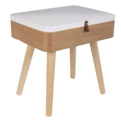 Szafka nocna Elin biała/ naturalna