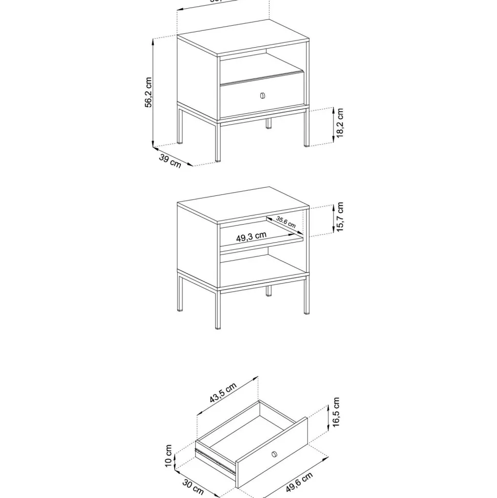 Szafka nocna Evora beżowa
