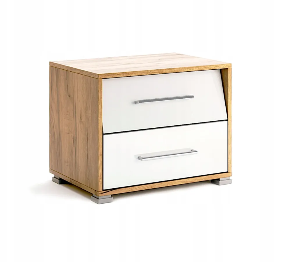Szafka nocna Madera dąb/biały