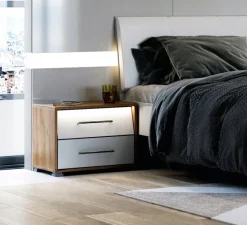 Szafka nocna Madera dąb/biały