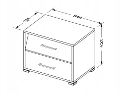 Szafka nocna Madera dąb/biały