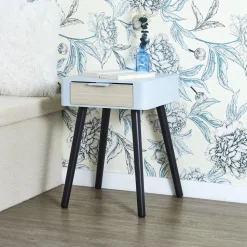 Szafka nocna Padano błękitna/czarna