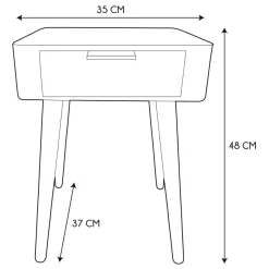Szafka nocna Padano niebieska