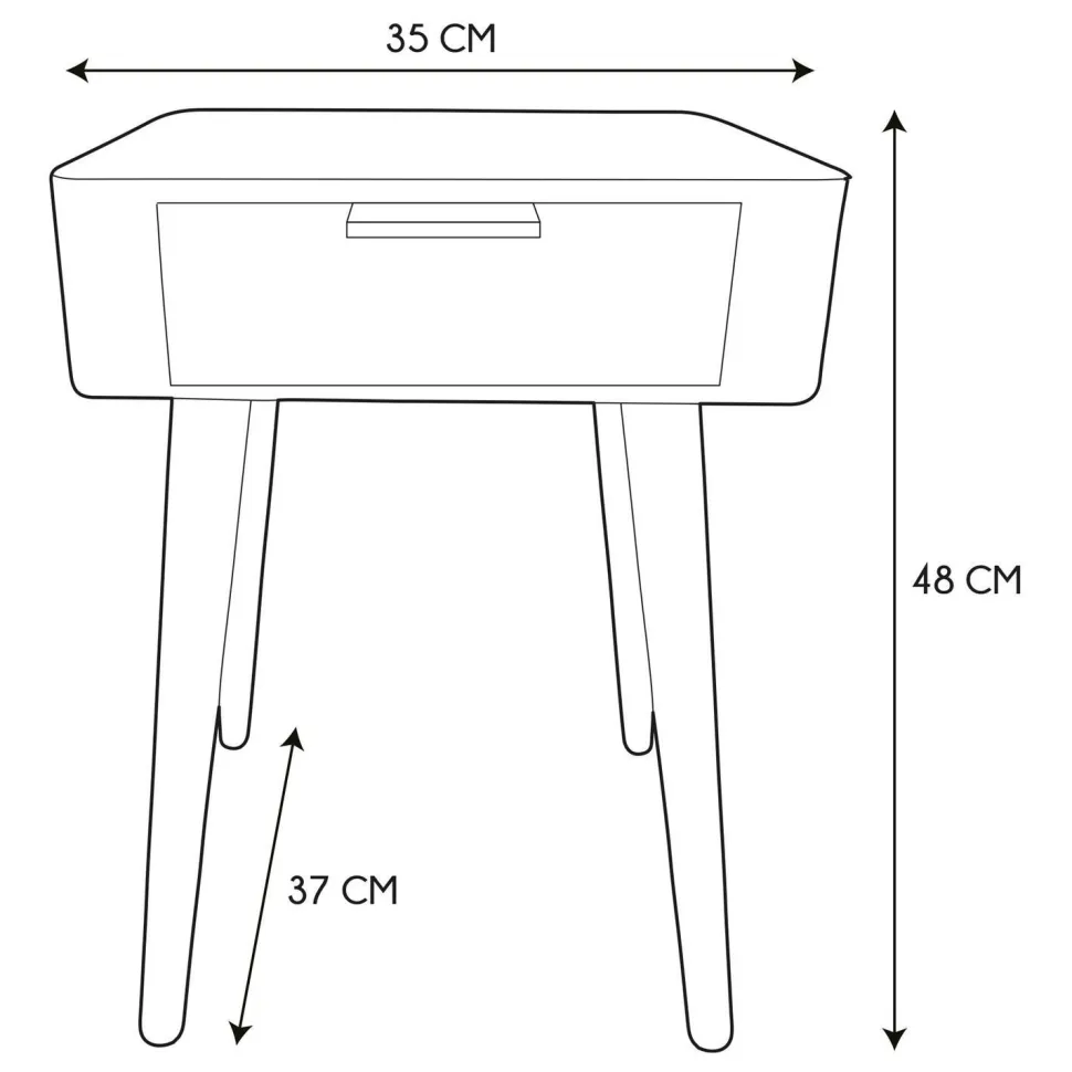 Szafka nocna Padano różowa